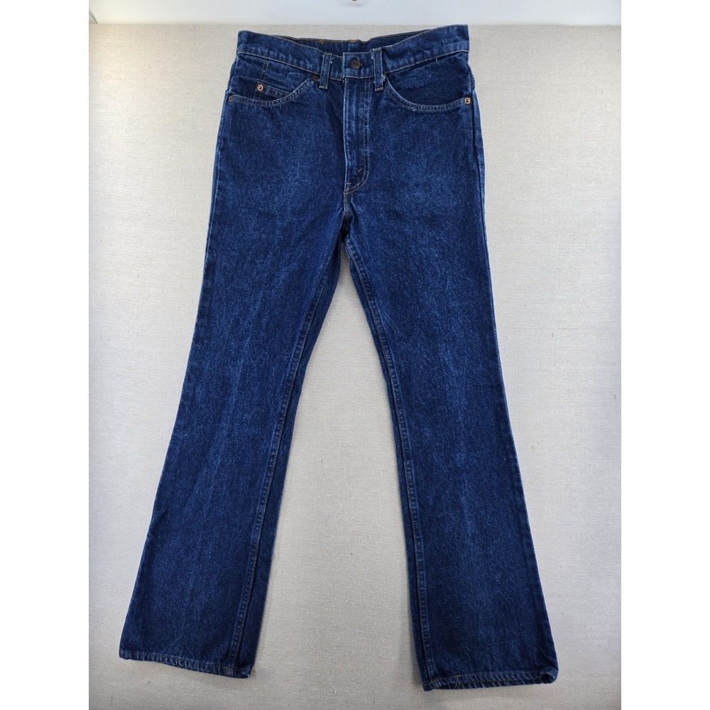 Vtg Levi's 517 Orange Tab Jeans 32X32 Fits 30.5x31.5" Boot Cut Dark Wash USA